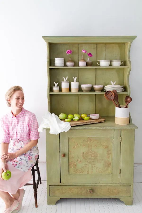 EVERYDAY BEAUTIFUL A-LINE APRON WRAP SKIRT IN SOFT PINK LINEN