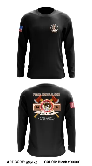 GAFR FIRST DUE SALOON Store 1 Core Men's LS Performance Tee - u9p4kZ