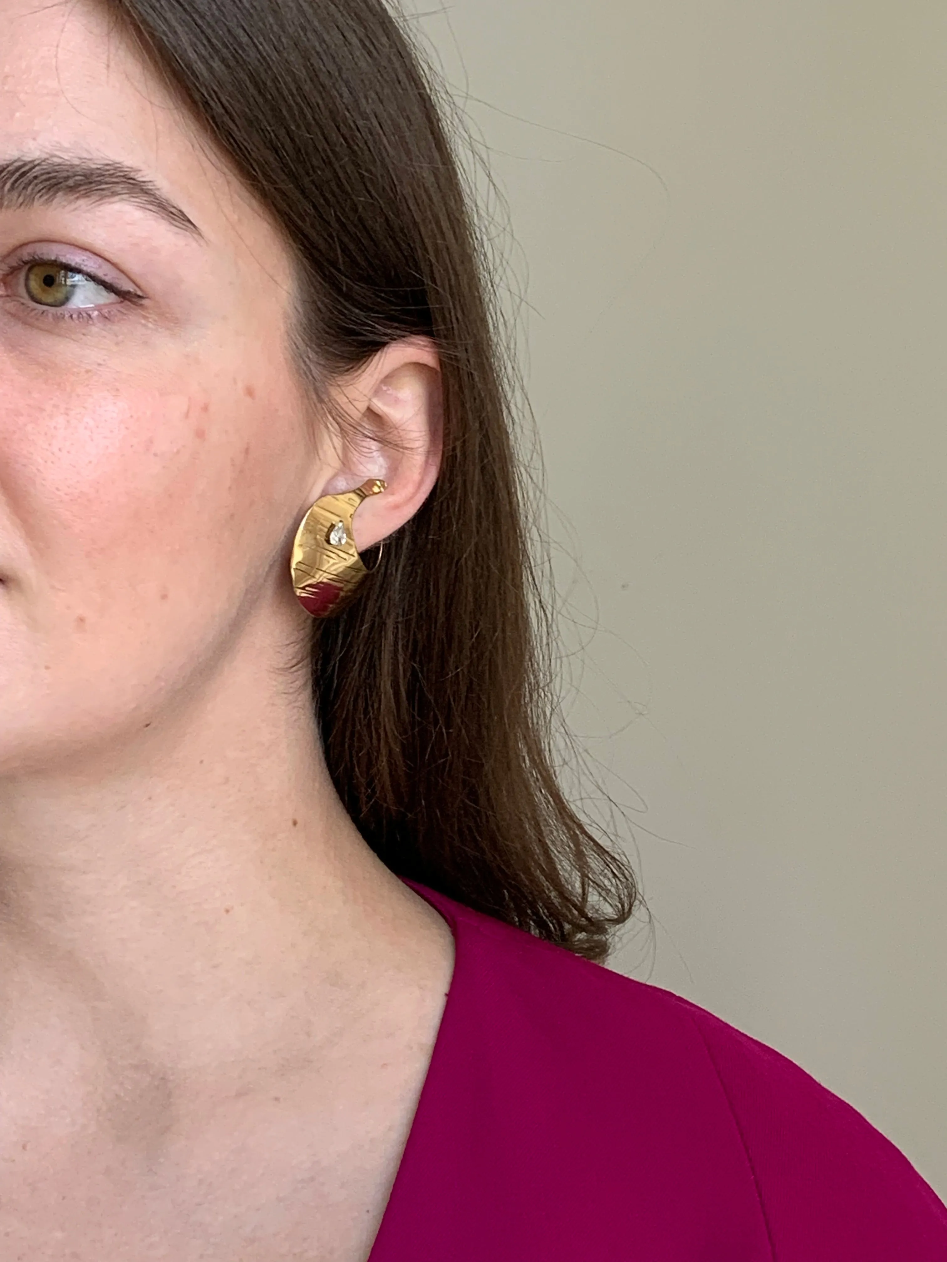 Gold vintage ear jackets