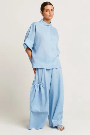 Handkerchief Linen Mandarin Shirt