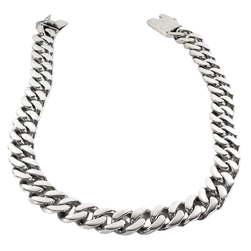 Heavy Cuban Link Chain 925 Sterling Silver Men's Necklace