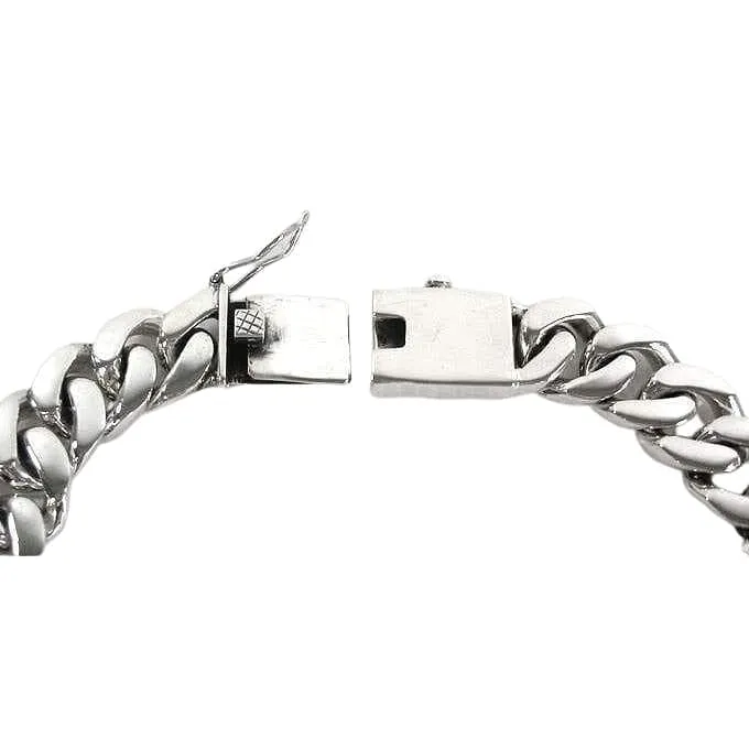Heavy Cuban Link Chain 925 Sterling Silver Men's Necklace