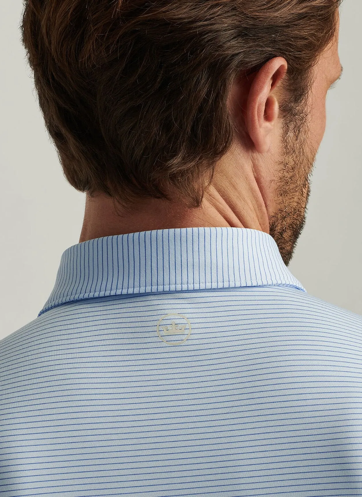 Highlands Performance Jersey Polo by Peter Millar - Pale Blue