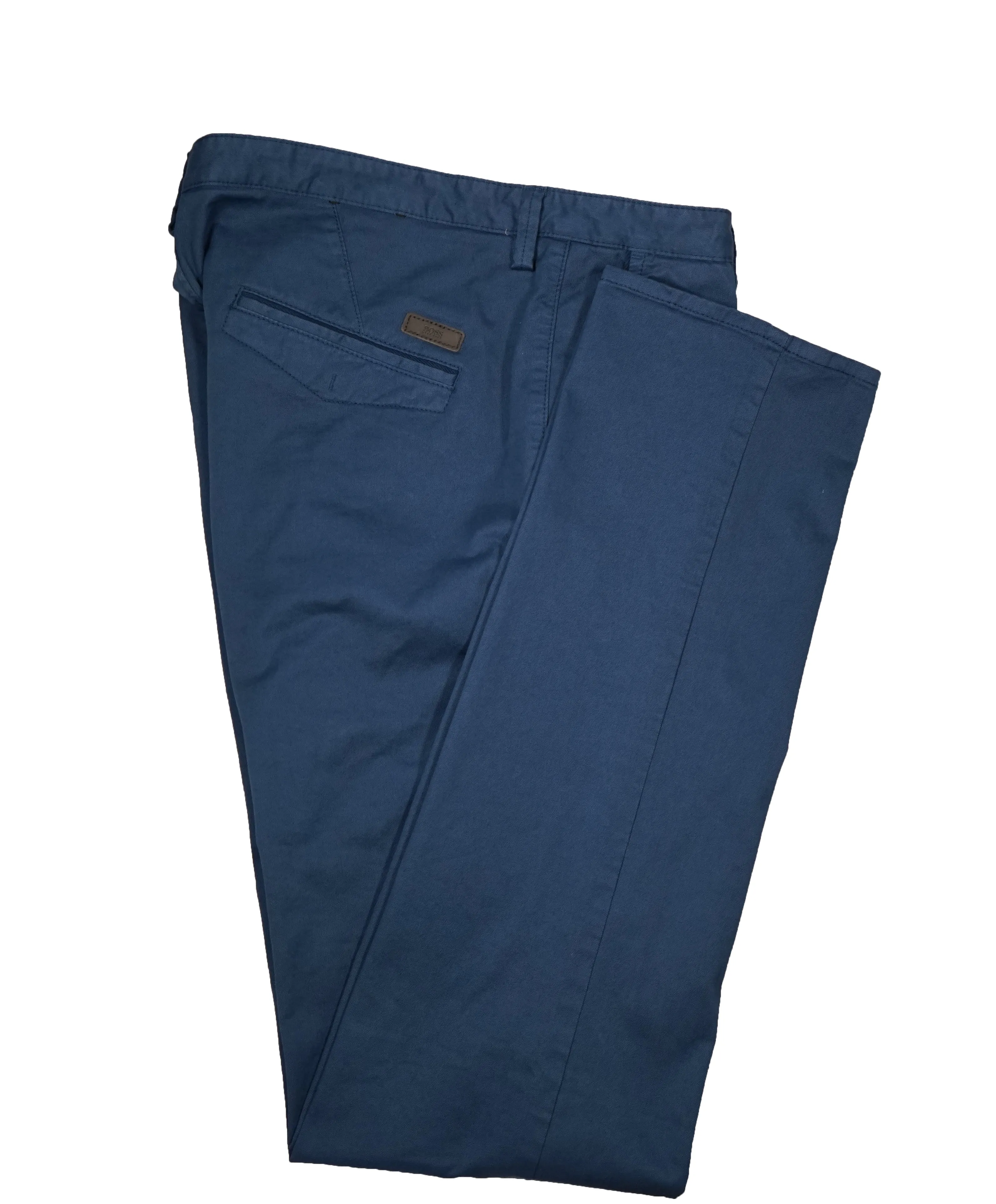 HUGO BOSS - “Rice1-D” Medium Blue Slim Cotton Casual Pants - 34W