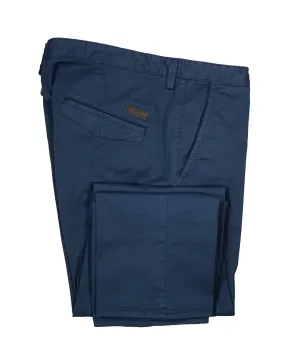 HUGO BOSS - “Rice1-D” Medium Blue Slim Cotton Casual Pants - 34W