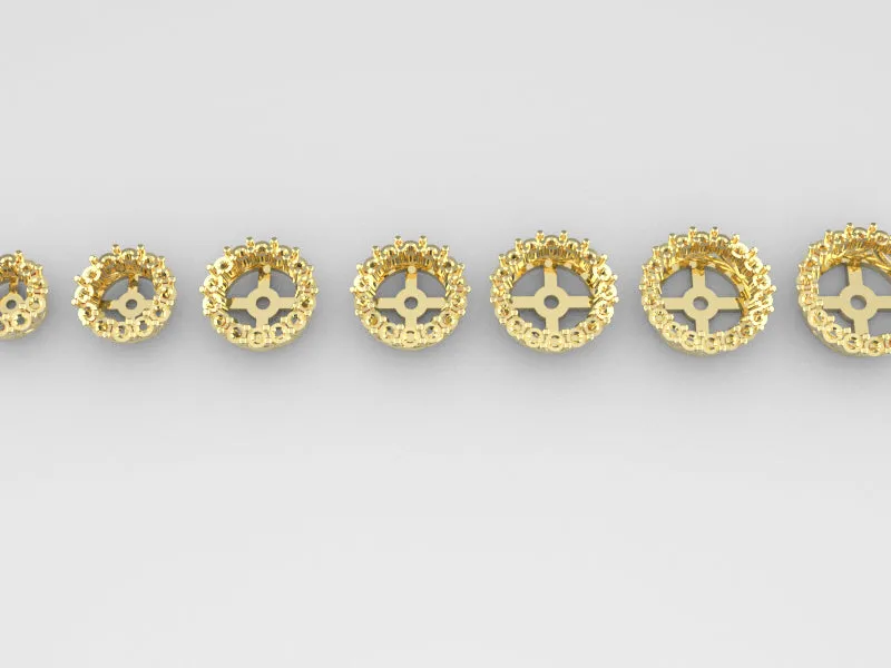 J1003 - 1.75 m Share Prong Round Earring Jacket