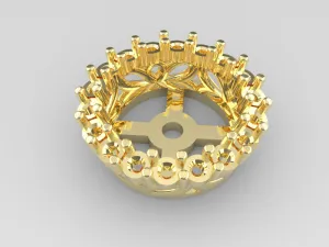 J1003 - 1.75 m Share Prong Round Earring Jacket