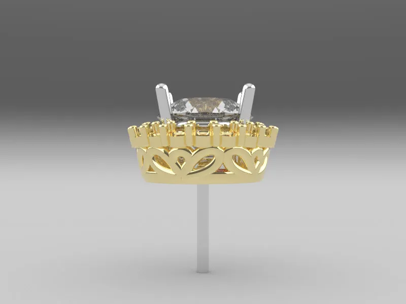 J1003 - 1.75 m Share Prong Round Earring Jacket