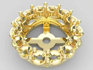 J1005 - 2.4 m Share Prong Round Earring Jacket