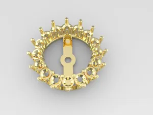 J1007 - 2.0 m Flower Prong Round Earring Jacket