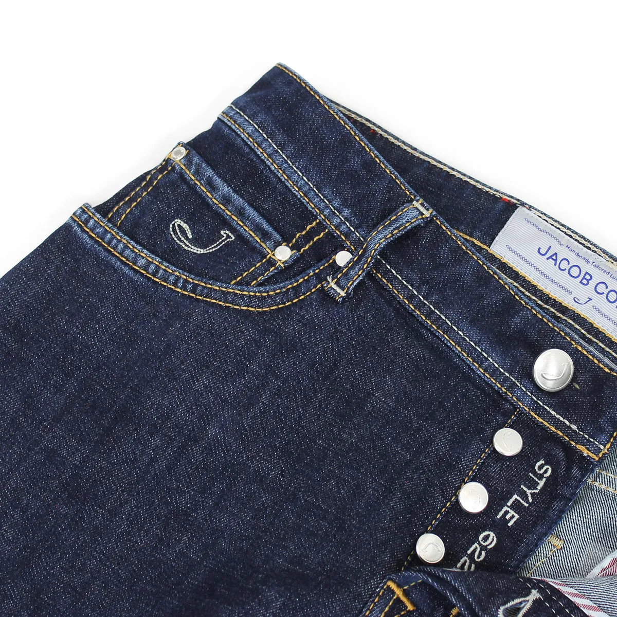 Jacob Cohen - J622 Comf Dark Wash Red Patch Jeans in Blue