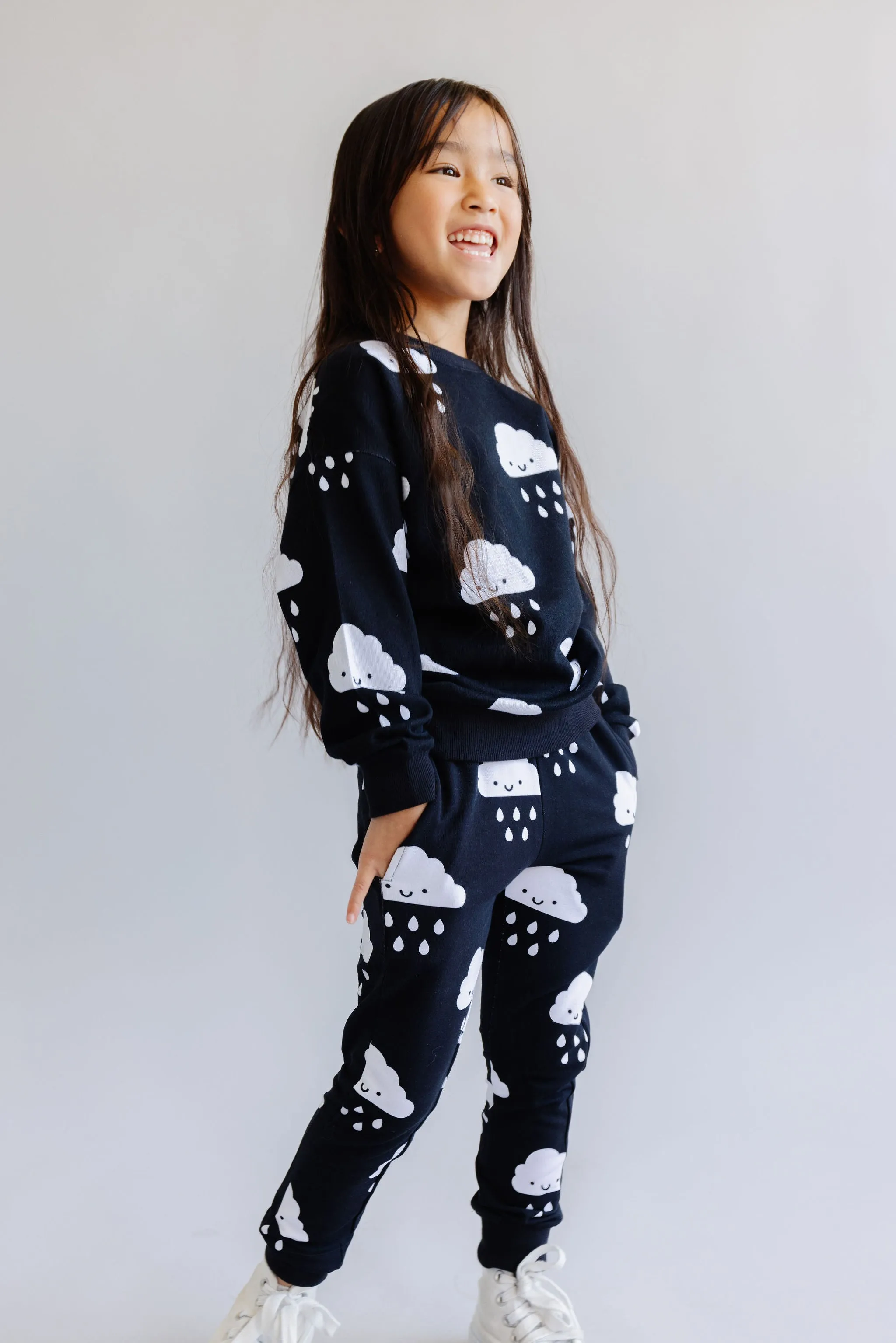 Kawaii Cloud Allover Print Sweatshirt