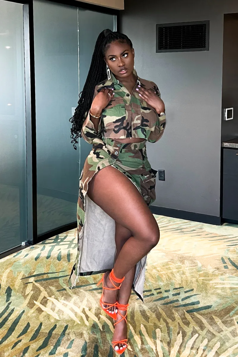 KYLIE CAMO CROP | JACKET