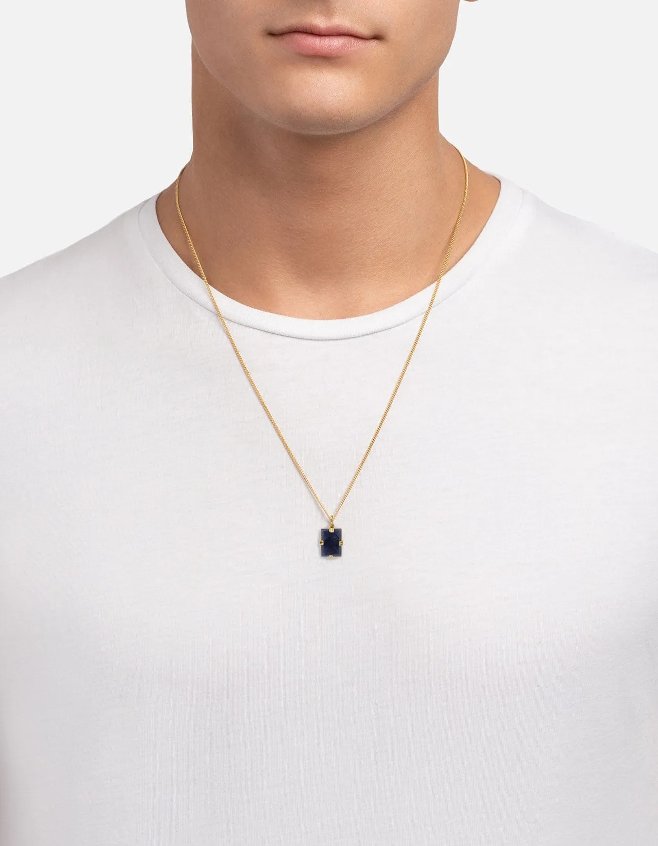 Lennox Sodalite Necklace, Gold Vermeil