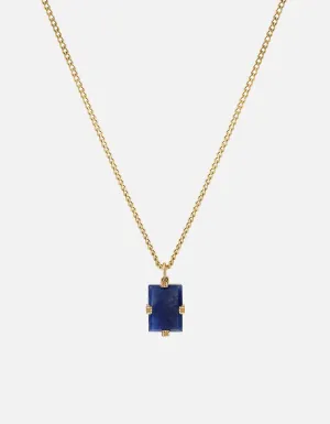 Lennox Sodalite Necklace, Gold Vermeil