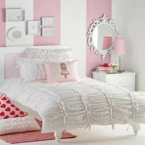 Linen House Hiccups Lou Lou White/Pink Duvet Cover Set