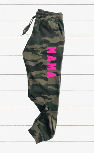 Mama Hot Pink Graphic Women's Soft Washed Sweatpants