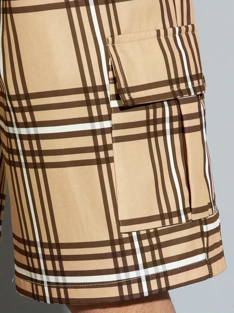 Marco – Casual Checked Men’s Shorts with Drawstring & Side Pockets