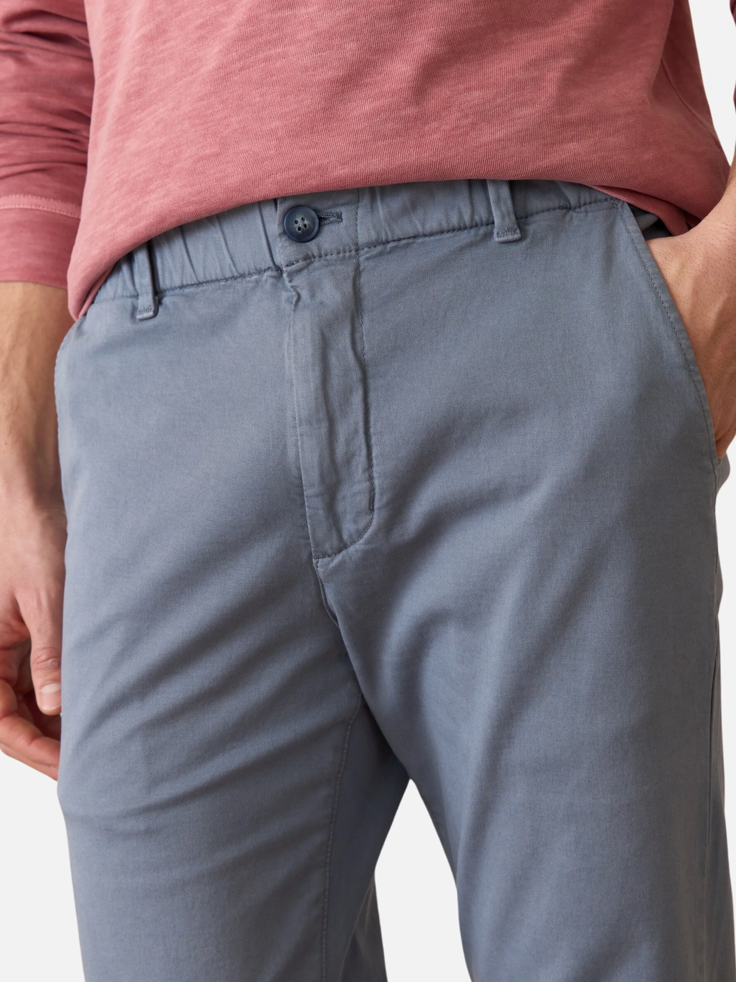 Marine Layer Slim Straight Saturday Twill Chino - China Blue