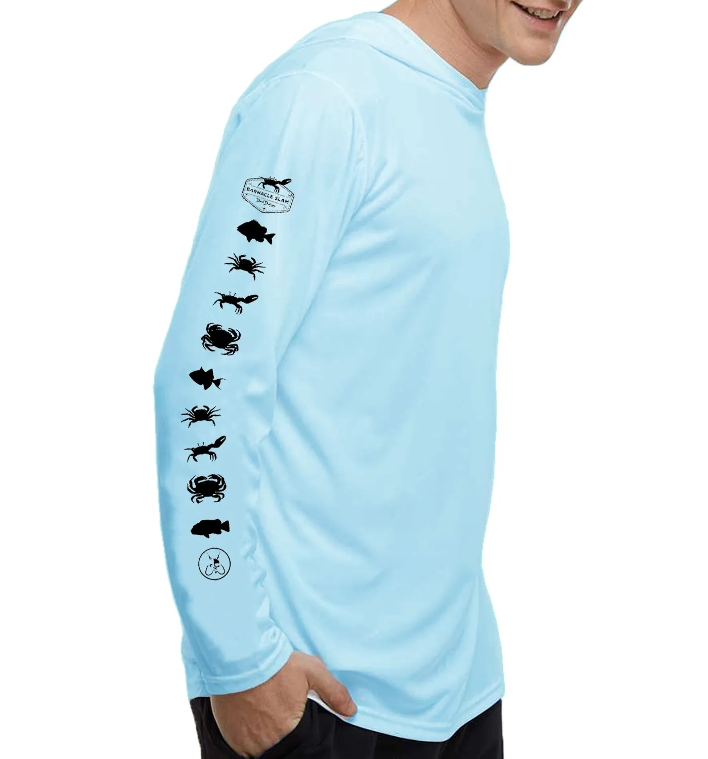 Men's Barnacle Slam Performance Arctic Blue Hoodie