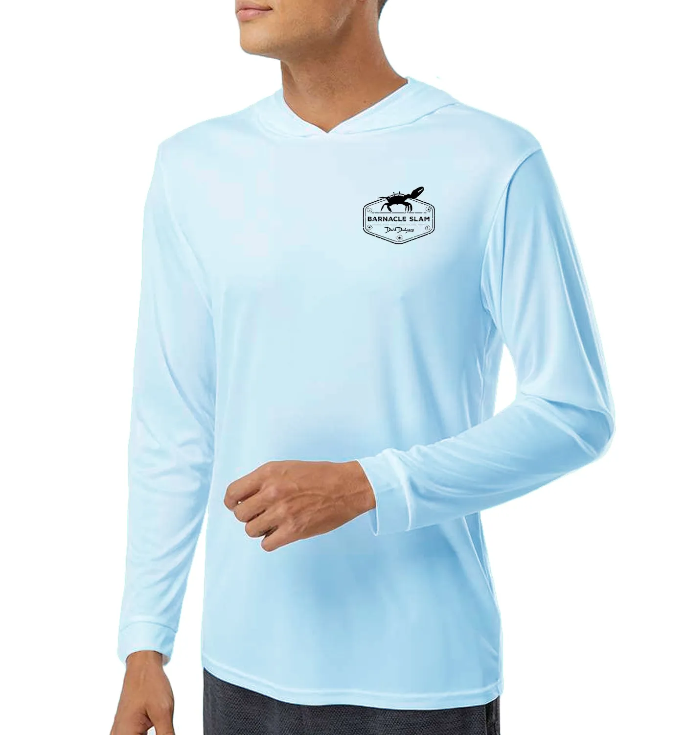 Men's Barnacle Slam Performance Arctic Blue Hoodie