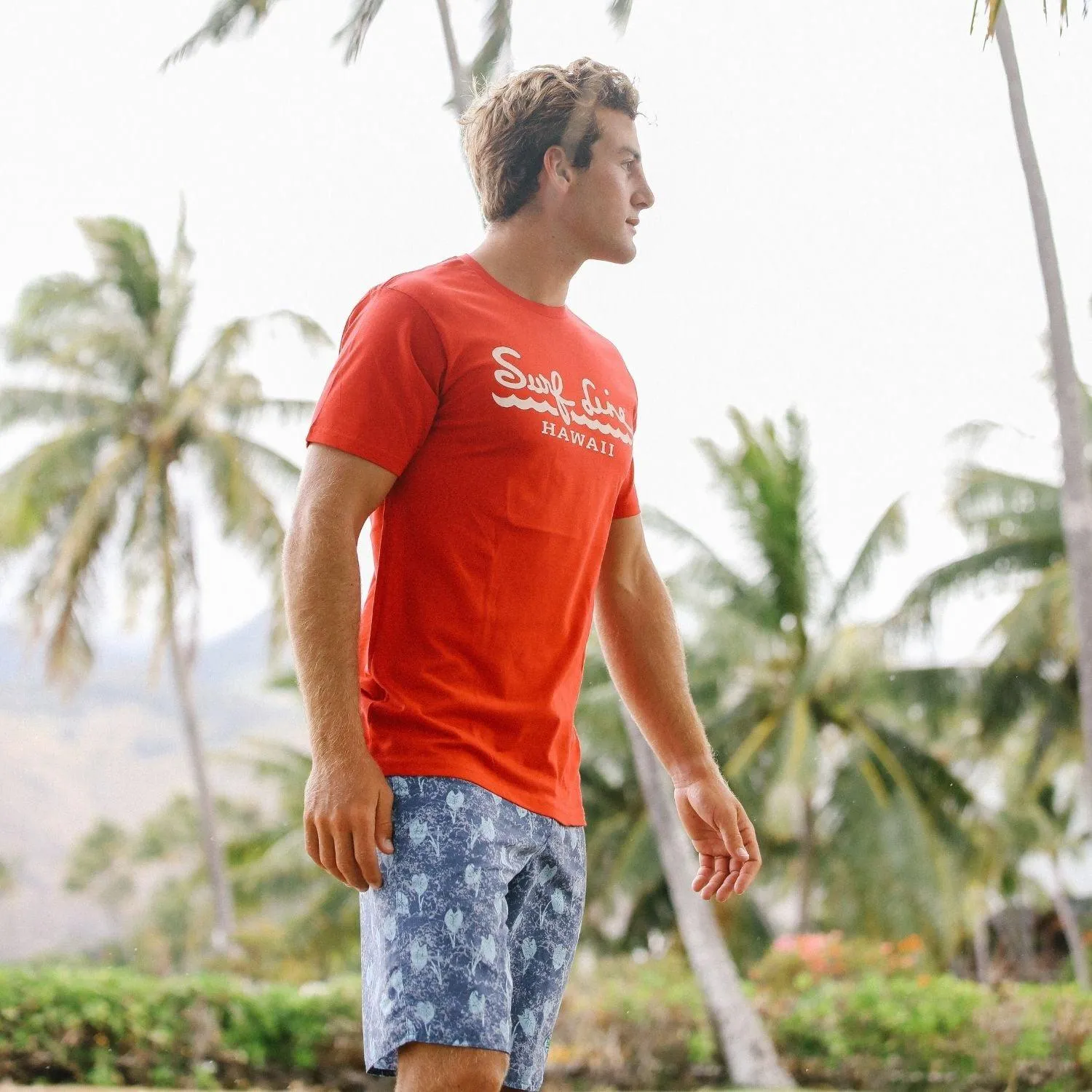 Men's Classic Boardshorts - Taro Leaves Navy