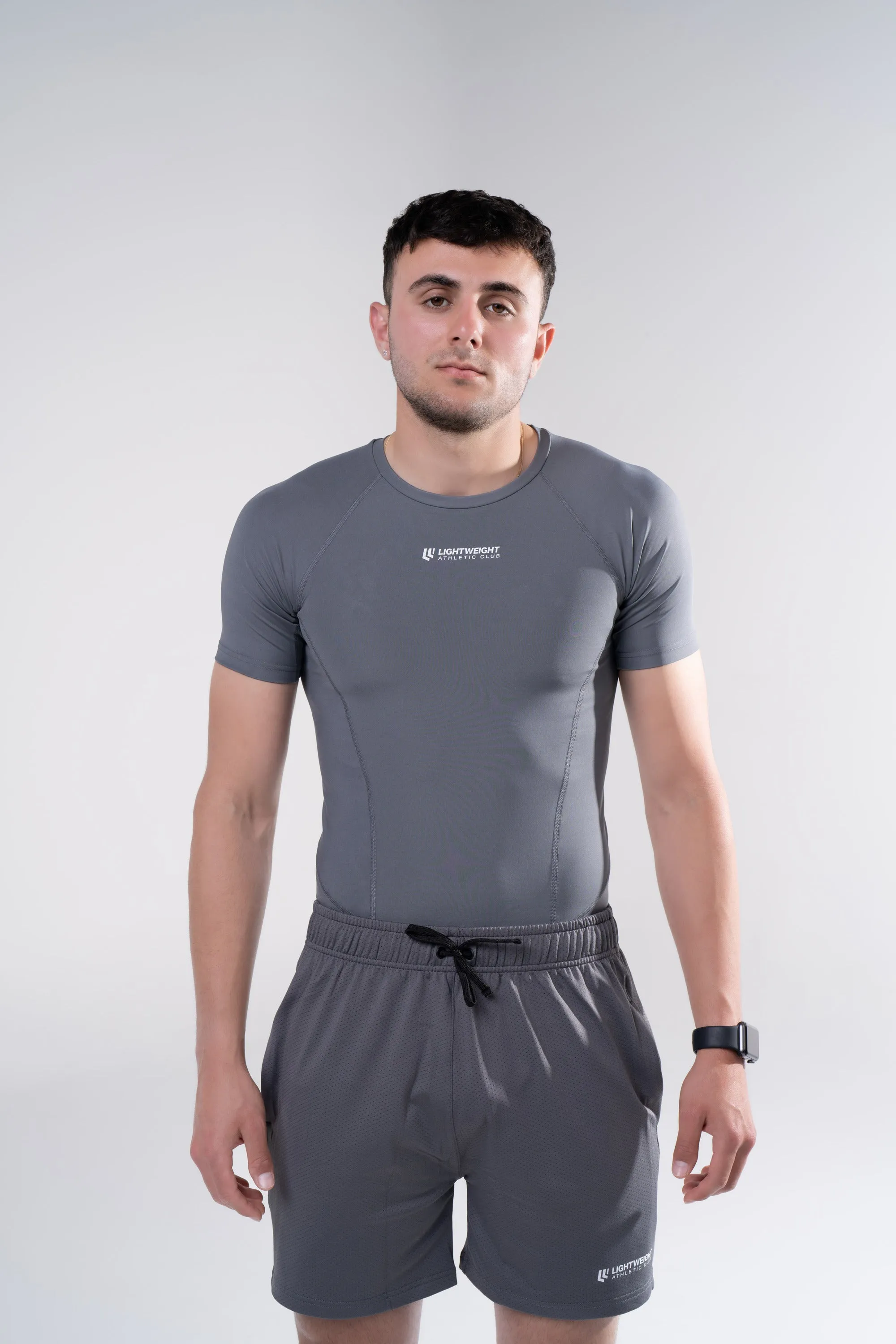 Men's Compression Short Sleeve Shirt - Glacier Grey