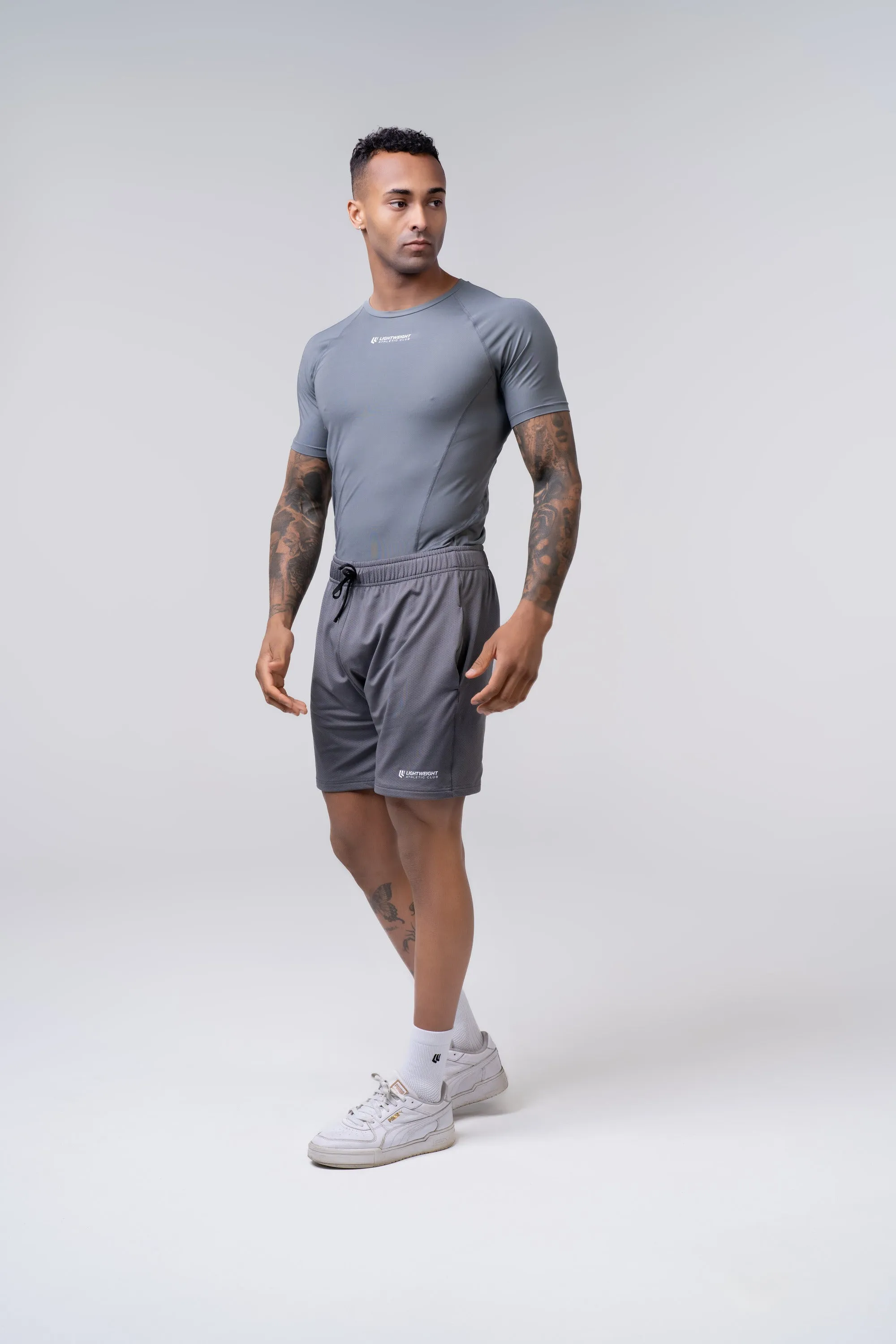 Men's Compression Short Sleeve Shirt - Glacier Grey