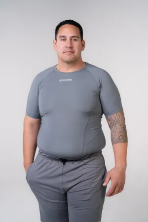 Men's Compression Short Sleeve Shirt - Poppy Seed Grey