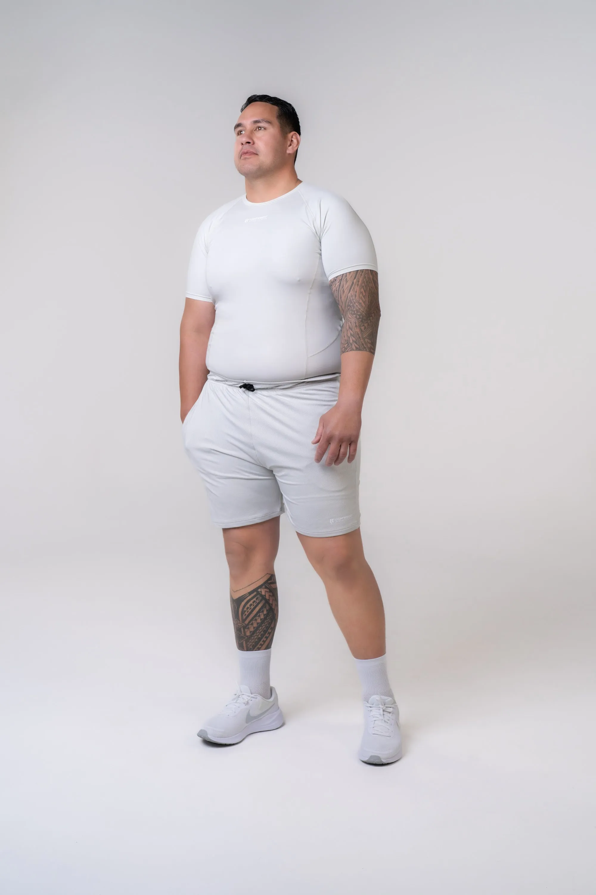 Men's Compression Short Sleeve Shirt - Poppy Seed Grey