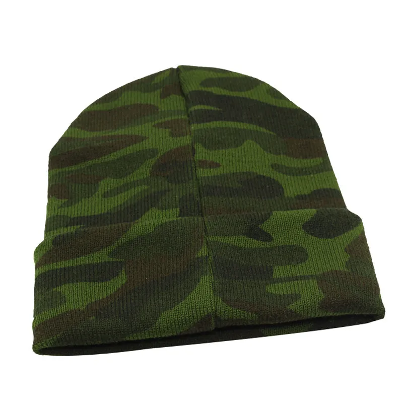 Men's Fashion Army Camouflage Beanie Hat