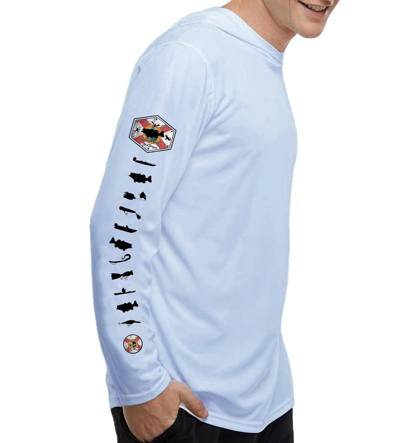 Men's Florida Bass Performance Pearl Grey Hoodie