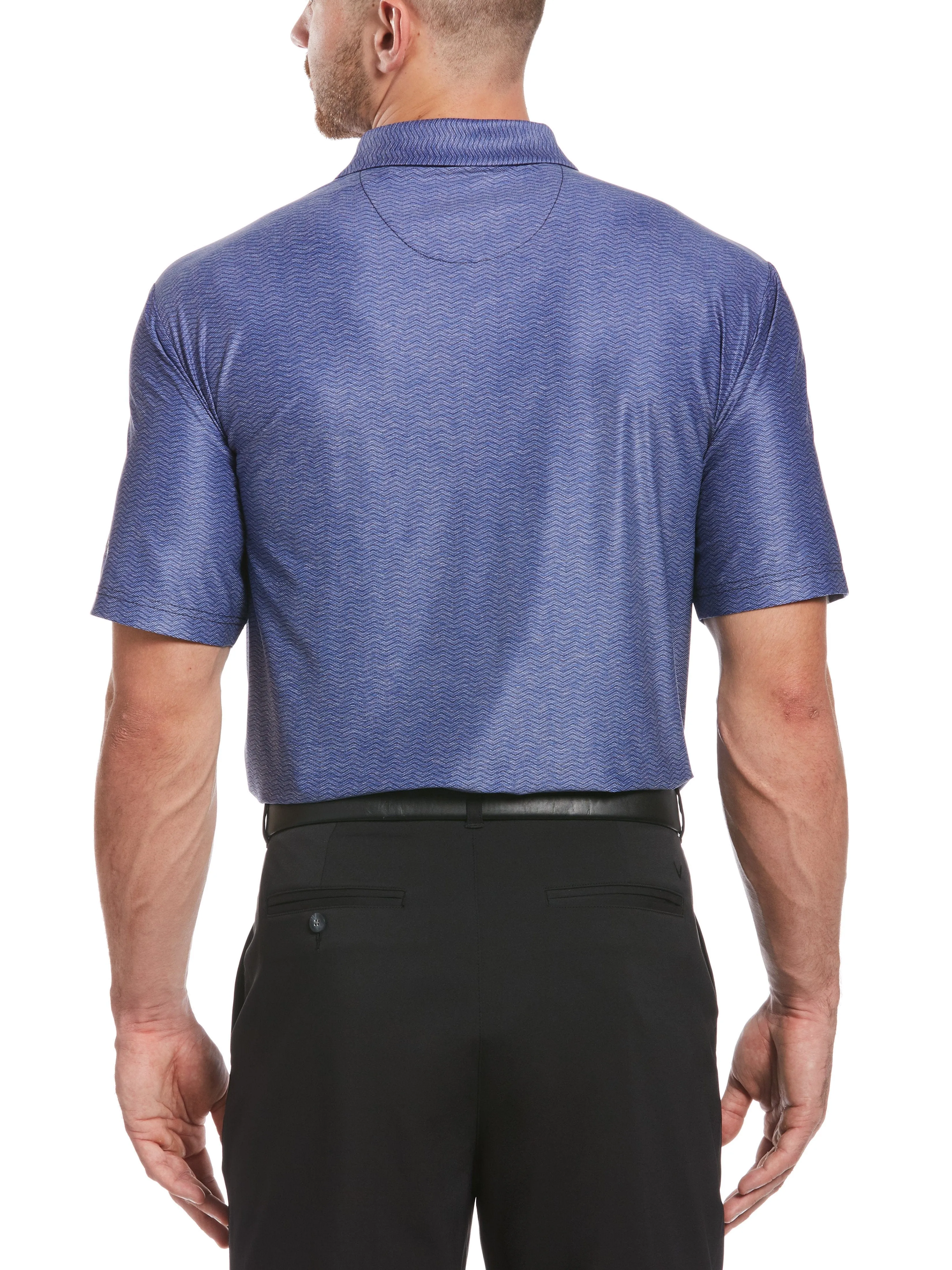 Mens Jaspe Geometric Print Polo