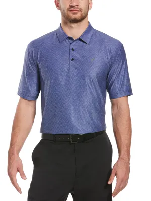 Mens Jaspe Geometric Print Polo
