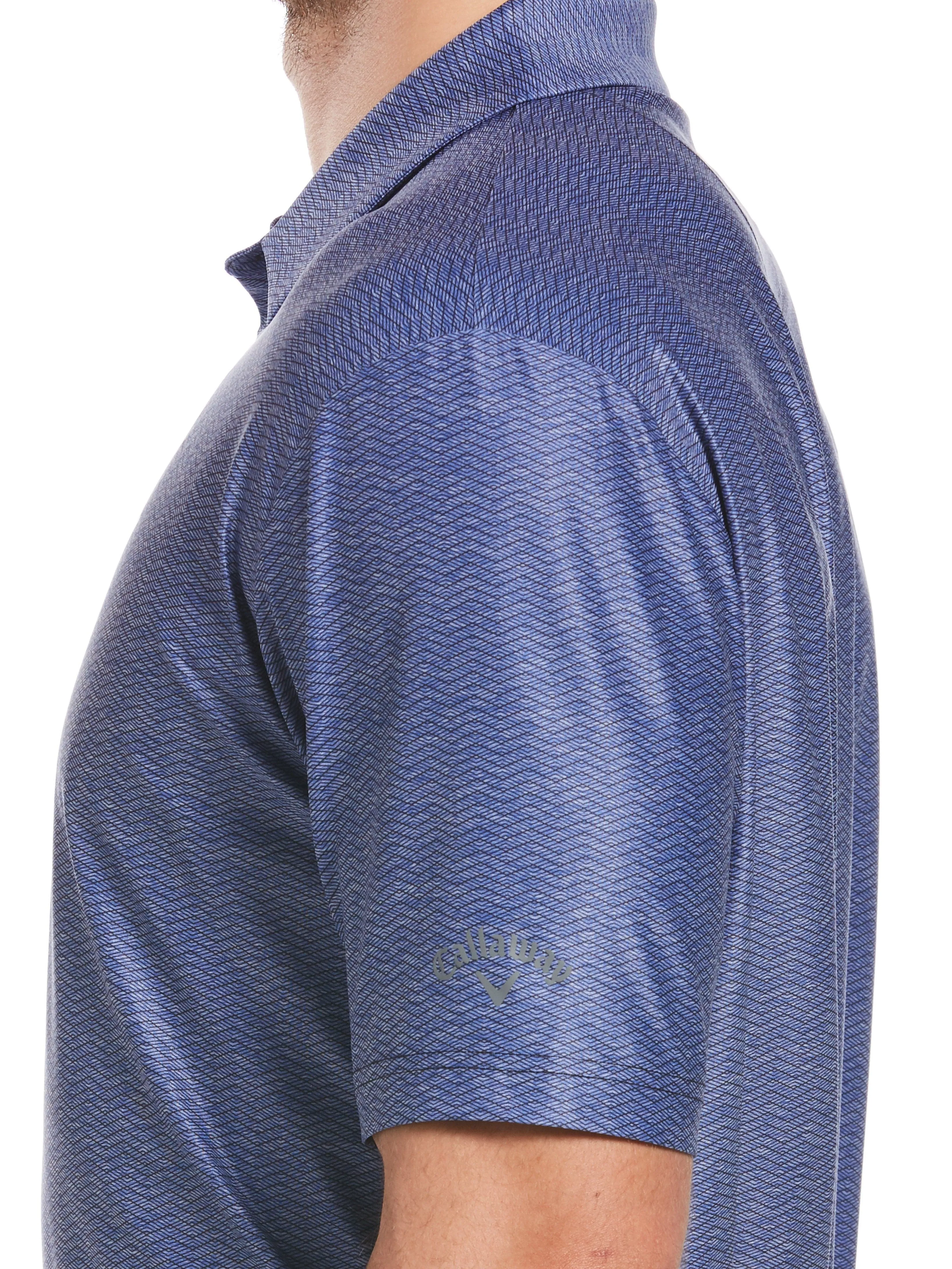 Mens Jaspe Geometric Print Polo
