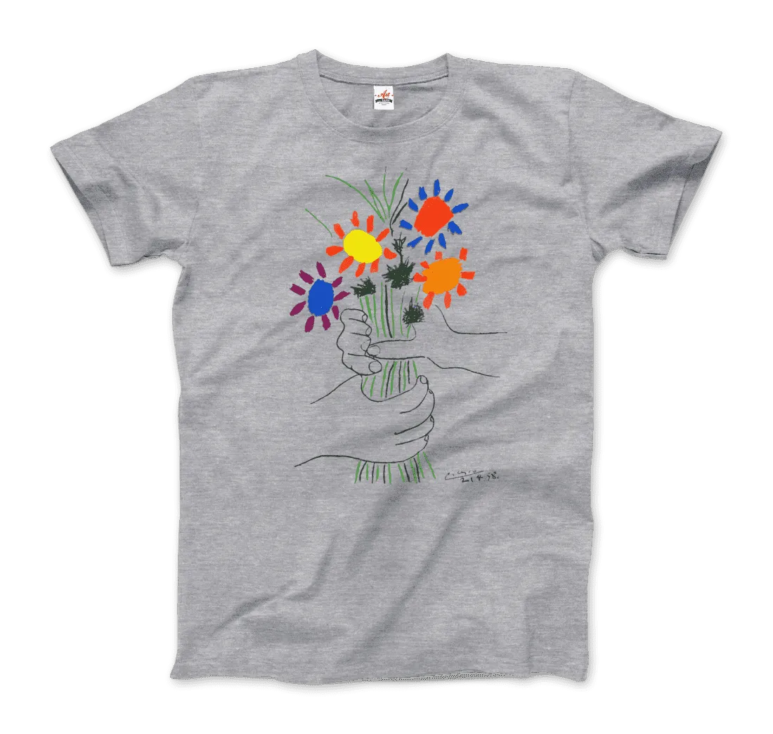 Men's or Women's Pablo Picasso Bouquet of Peace 1958 Artwork T-Shirt- 5 Colros