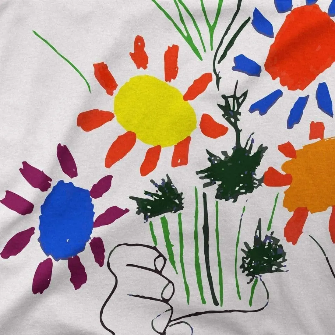 Men's or Women's Pablo Picasso Bouquet of Peace 1958 Artwork T-Shirt- 5 Colros