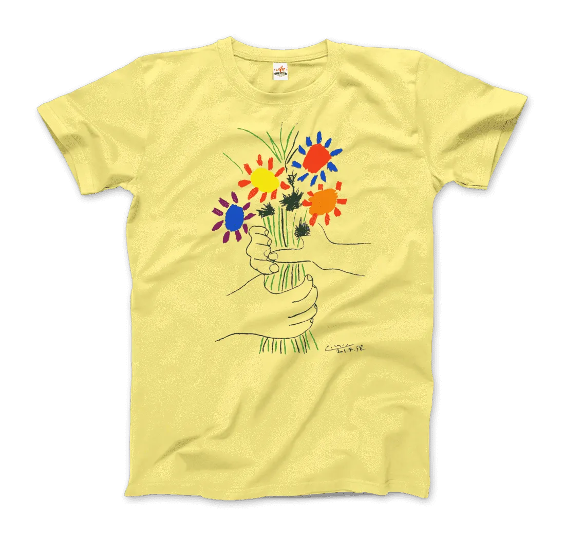 Men's or Women's Pablo Picasso Bouquet of Peace 1958 Artwork T-Shirt- 5 Colros