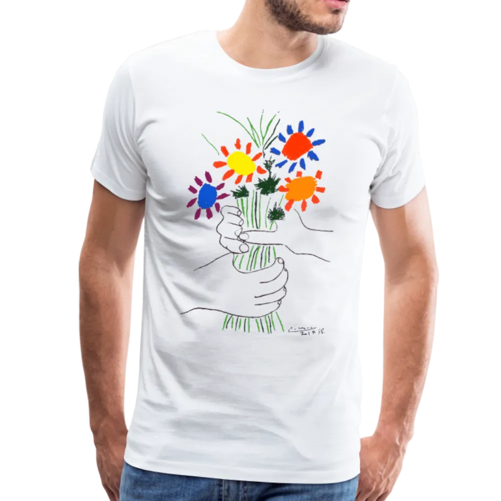 Men's or Women's Pablo Picasso Bouquet of Peace 1958 Artwork T-Shirt- 5 Colros