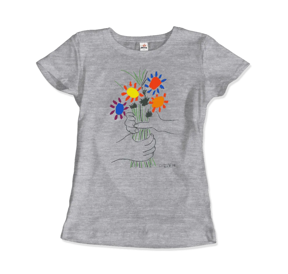 Men's or Women's Pablo Picasso Bouquet of Peace 1958 Artwork T-Shirt- 5 Colros