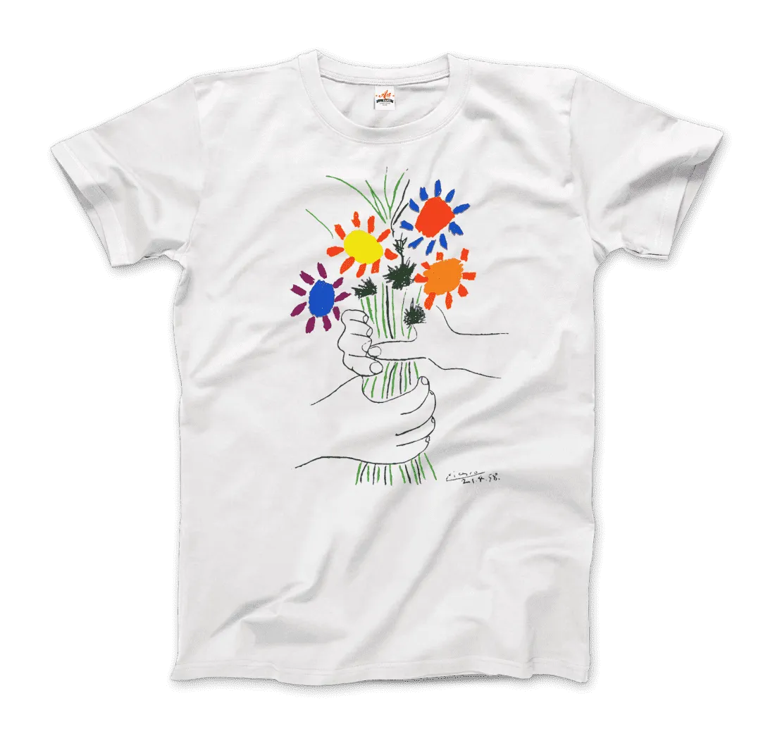 Men's or Women's Pablo Picasso Bouquet of Peace 1958 Artwork T-Shirt- 5 Colros