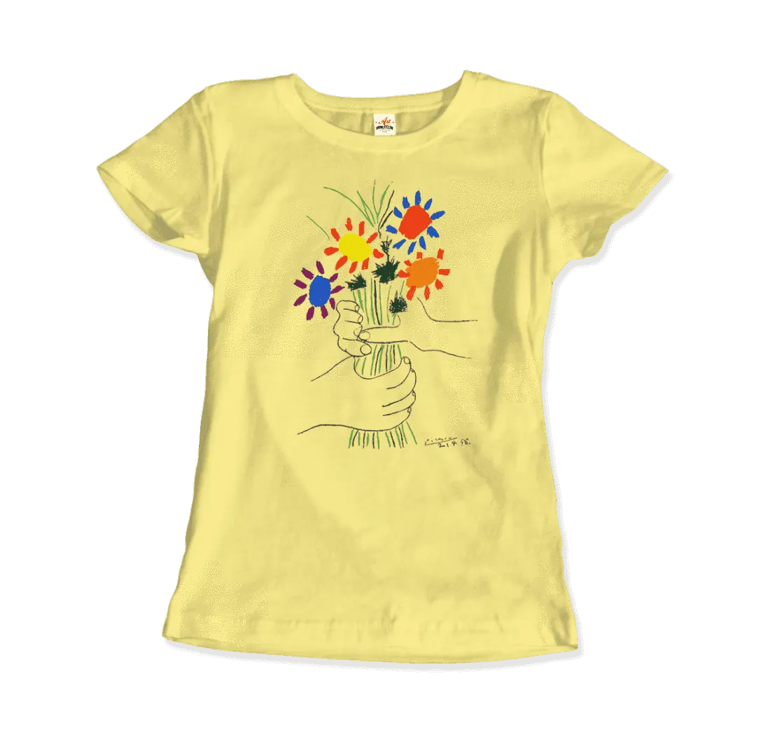 Men's or Women's Pablo Picasso Bouquet of Peace 1958 Artwork T-Shirt- 5 Colros