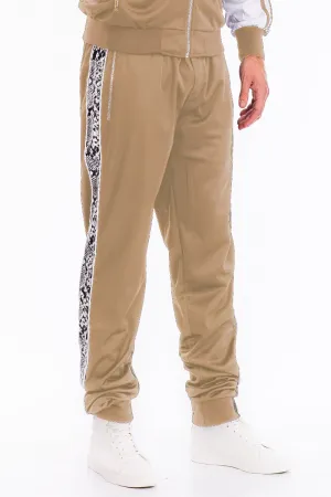 Men's Snake Panel Joggers- Beige