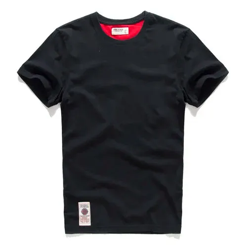 Men's Solid Color Cotton T-shirt | Casual O-neck Basic Tee | High Quality Classic Top