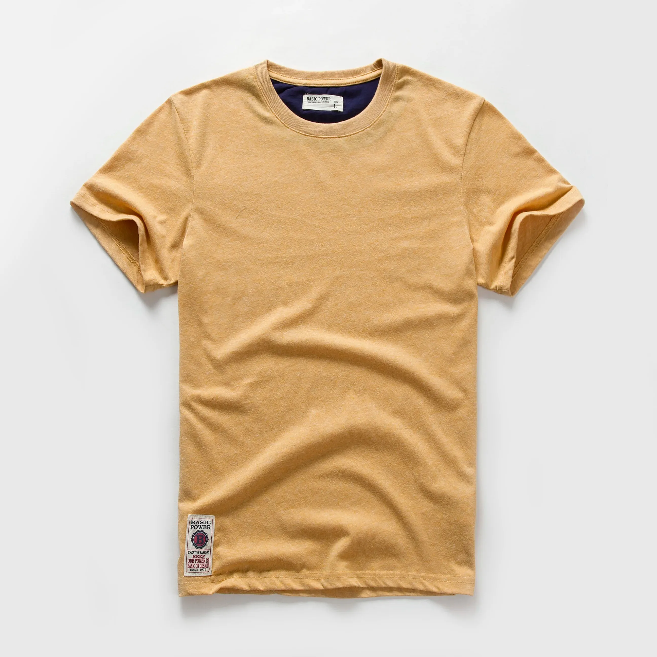 Men's Solid Color Cotton T-shirt | Casual O-neck Basic Tee | High Quality Classic Top