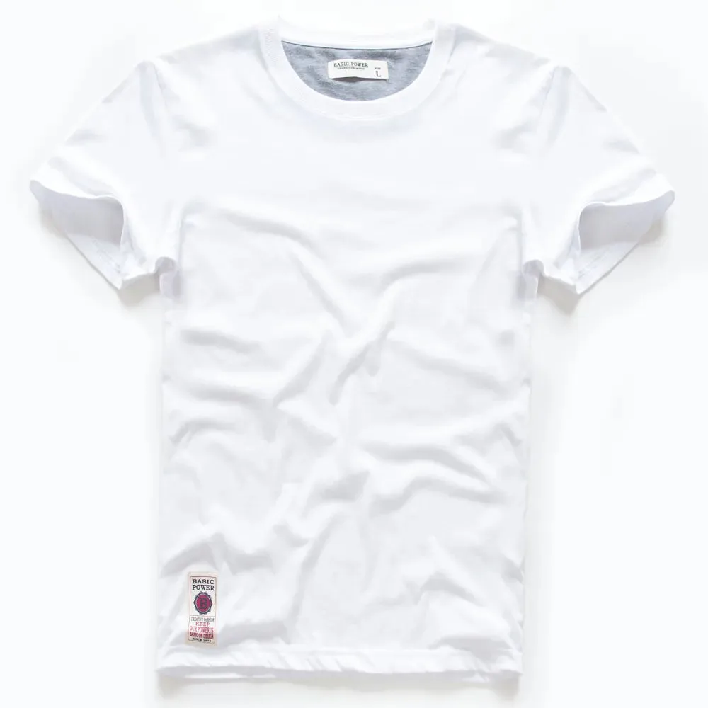 Men's Solid Color Cotton T-shirt | Casual O-neck Basic Tee | High Quality Classic Top