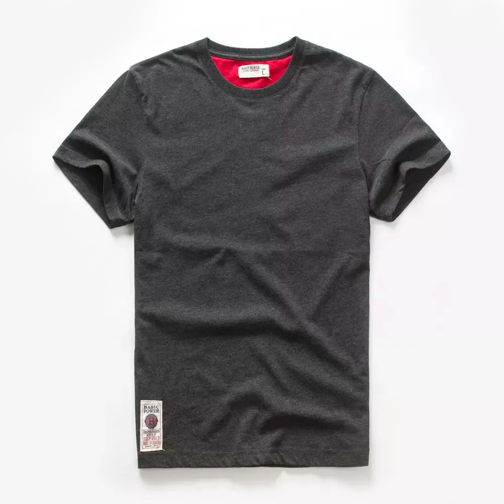 Men's Solid Color Cotton T-shirt | Casual O-neck Basic Tee | High Quality Classic Top