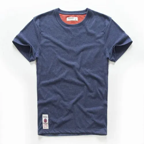 Men's Solid Color Cotton T-shirt | Casual O-neck Basic Tee | High Quality Classic Top