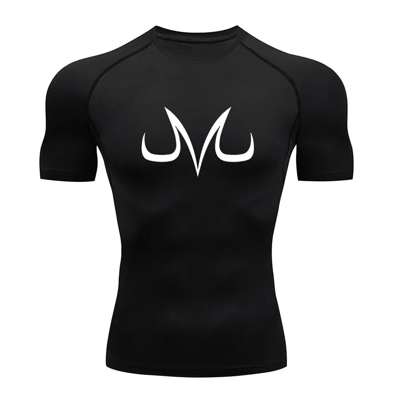 Men's Sports Quick Dry Tshirt Anime Elements Compression Gym Tshirts Workout Fitness Undershirts Tops Tight Elastic Sportswear