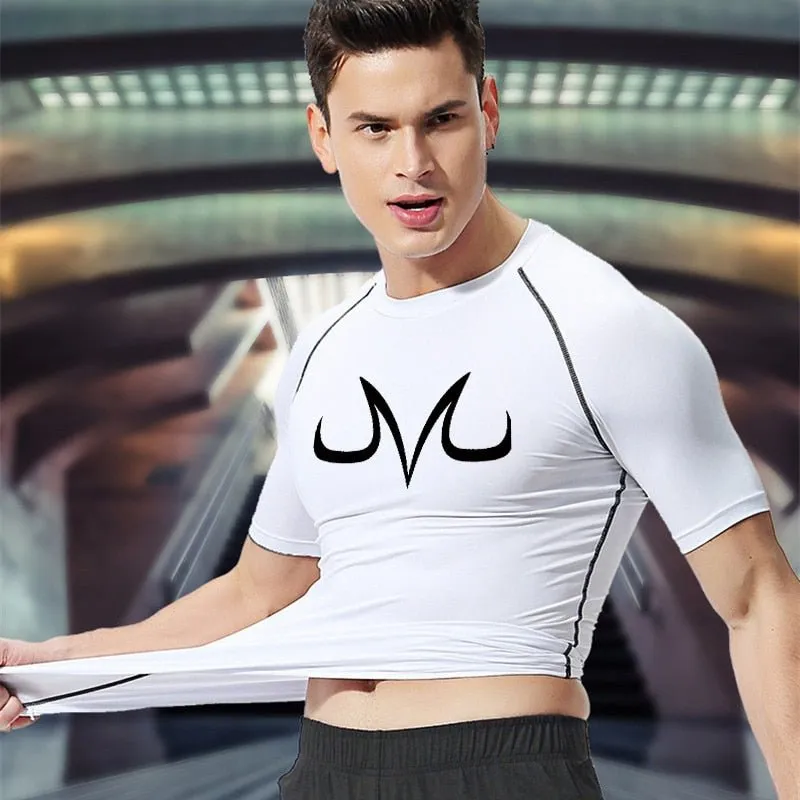Men's Sports Quick Dry Tshirt Anime Elements Compression Gym Tshirts Workout Fitness Undershirts Tops Tight Elastic Sportswear